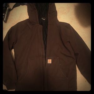Unisex youth XL thermal carhartt color brown